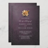Invitation mariage rose minimaliste (Devant / Derrière)
