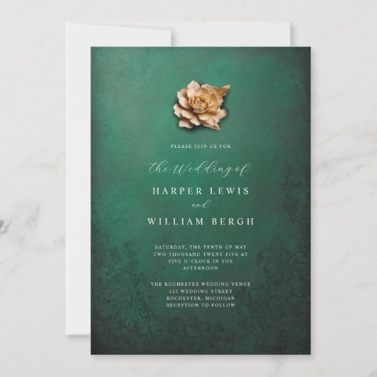 Invitation mariage rose minimaliste (Devant)