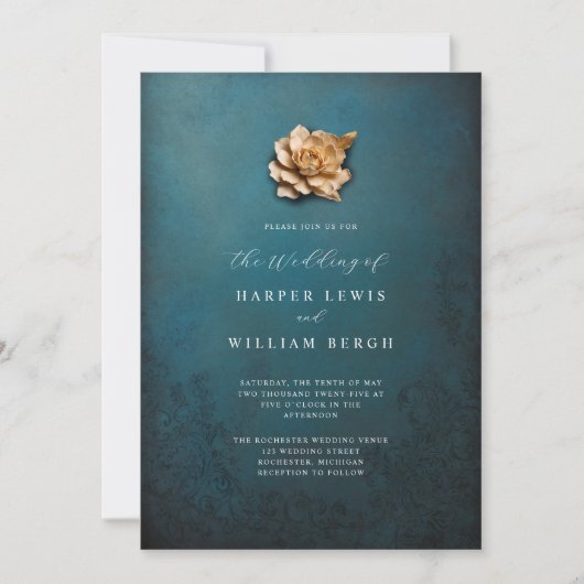 Invitation mariage rose minimaliste (Devant)