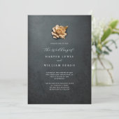 Invitation mariage rose minimaliste (Debout devant)