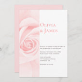Invitation Mariage rose moderne (Devant / Derrière)