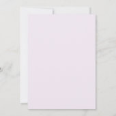 Invitation Mariage Rose moderne design moderne Lavender (Dos)
