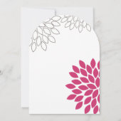 Invitation Mariage rose moderne Floral Chrysanthemum (Dos)