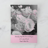 Invitation Mariage rose noir blanc et gris (Intérieur)