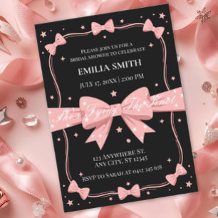 Invitation Mariage rose noir Elle se marie Enterrement de vie