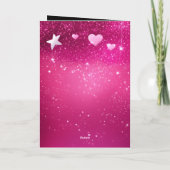 Invitation mariage rose noir parties scintillant (Dos)