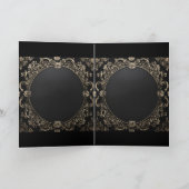 Invitation mariage rose noir parties scintillant (Intérieur)