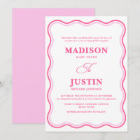 Mariage rose ondulé