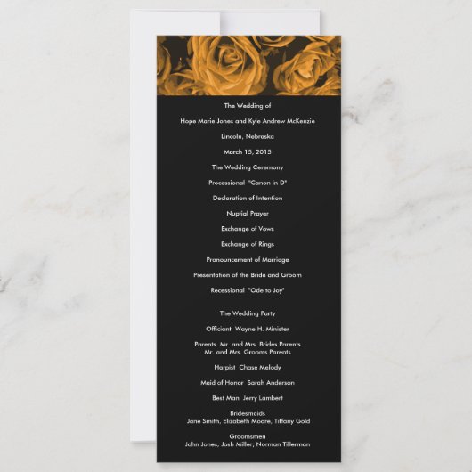 Invitation Mariage Rose or (Devant)
