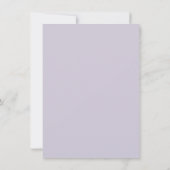 Invitation Mariage rose or et pastel violet peintures  (Dos)