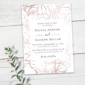 Invitation Mariage rose or Floral