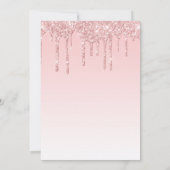 Invitation Mariage Rose Pailleté Chic qui Dégouline (Dos)