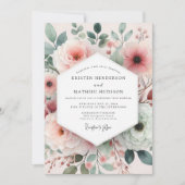 Invitation Mariage Rose Painterly Blush (Devant)