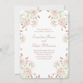Invitation Mariage Rose Pâle (Devant)