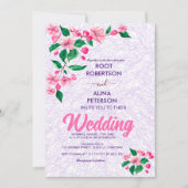 Invitation Mariage rose pâle (Devant)