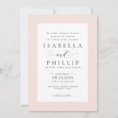Invitation Mariage rose pâle (Devant)