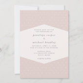 Invitation Mariage rose pâle à points délicats (Devant)
