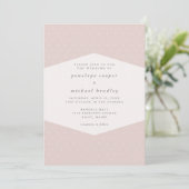 Invitation Mariage rose pâle à points délicats (Debout devant)
