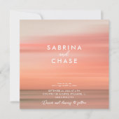 Invitation Mariage Rose Pâle Chic Moderne (Devant)