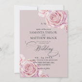 Invitation Mariage Rose Pâle Devine (Devant)