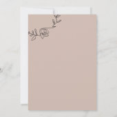 Invitation Mariage Rose Pâle et Noir Monogramme (Dos)