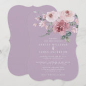 Invitation Mariage Rose Pâle Orchidée Fleuriste (Devant / Derrière)