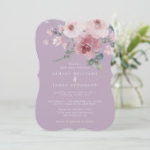 Invitation Mariage Rose Pâle Orchidée Fleuriste (Debout devant)