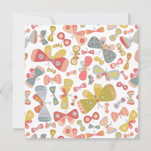 Invitation Mariage rose papillon (Dos)