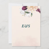 Invitation Mariage rose pastel moderne et chic (Dos)