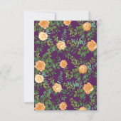 Invitation Mariage Rose Peach & Plum Purple Peony Date de sau (Dos)