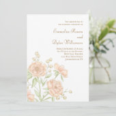 Invitation Mariage Rose Pêche (Debout devant)