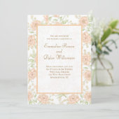 Invitation Mariage Rose Pêche (Debout devant)