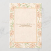 Invitation Mariage Rose Pêche Enregistrer la Date (Dos)