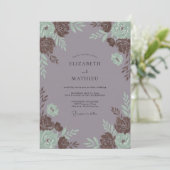 Invitation Mariage Rose Pêche Poussiéreuse (Debout devant)
