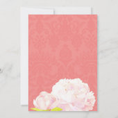Invitation Mariage rose Peony Coral Shades (Dos)