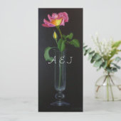 Invitation Mariage Rose Piccadilly Personnalisé (Debout devant)