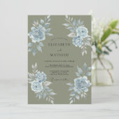 Invitation Mariage Rose Poudre d'Olive (Debout devant)