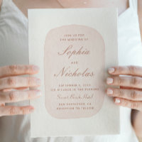 Mariage rose poudré pastel aquarelle délicat