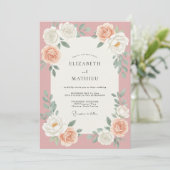 Invitation Mariage Rose Poudrée (Debout devant)