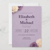 Invitation Mariage Rose Pourpre (Devant)
