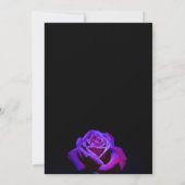 Invitation Mariage Rose Pourpre Avec Gouttes d'Eau (Dos)