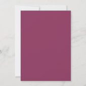 Invitation Mariage Rose Poussiéreuse Magenta (Dos)
