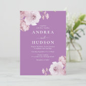 Invitation Mariage Rose Purple & Mauve Dusty (Debout devant)