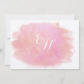 Invitation Mariage rose quartz et lavender Watercolor (Dos)