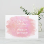 Invitation Mariage rose quartz et lavender Watercolor (Debout devant)