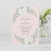 Invitation Mariage Rose Radiant Rose Pâle (Debout devant)