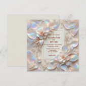 Invitation Mariage Rose romantique (Devant / Derrière)
