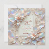 Invitation Mariage Rose romantique (Devant)