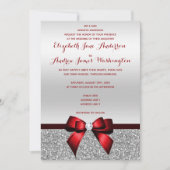 Invitation Mariage rose romantique élégant de parties (Devant)