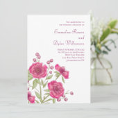 Invitation Mariage Rose Rose Clair (Debout devant)